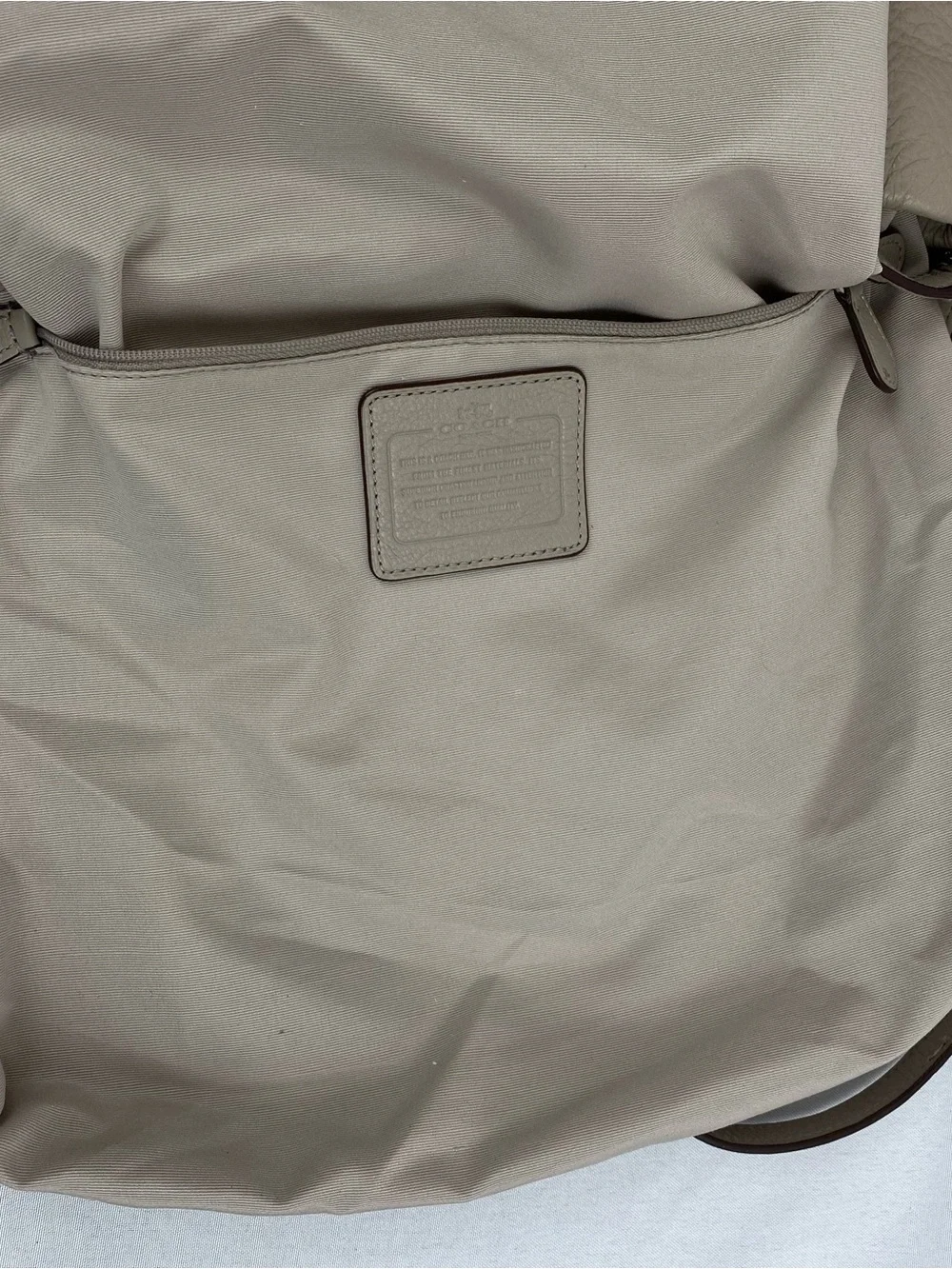 Coach Isabelle Taupe Grey Pebble Leather Hobo 3 Way Shoulder Crossbody Hand Bag